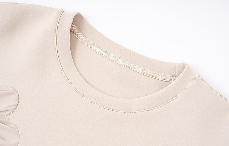 DME 350G Air Layer Spring 3D Butterfly Patch Beaded Loose Fit Flesh-Hiding Women's Sweatshirt 3