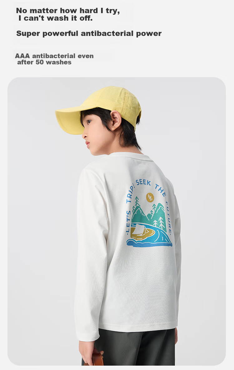 BALABALA Children's Clothing, Kids' Long-Sleeve T-Shirt for Boys And Girls, Spring 2025 Round Neck Comfortable Long-Sleeve Top, 208125100201 7