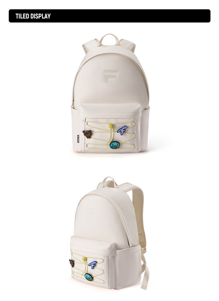 FILA FUSION Trendy Couple Colorful Backpack Summer Fashion Versatile Shoulder Bag 5