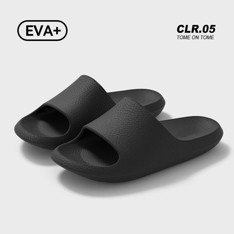 GUOLUOFEI Men's Lightweight Slippers for Spring And Summer, New Indoor Bathroom Shower Home Non-Slip Slippers for Women, Black, Size 40-41