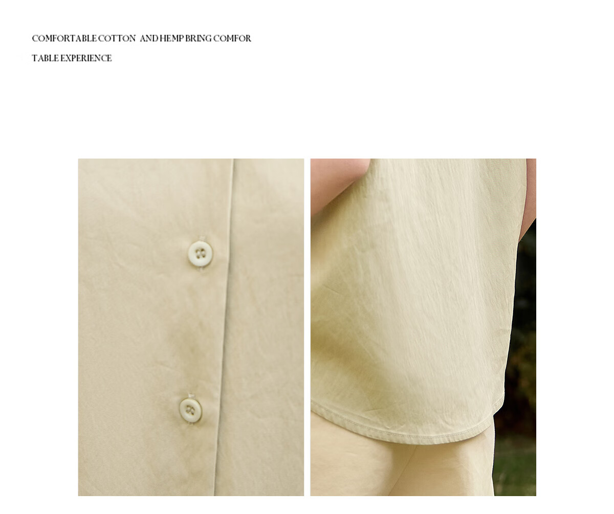 Chushen Summer Short Sleeve Shirt Women Fashion Lapel Design Commuter Casual Blouse S52S004 Light Yellow L 17