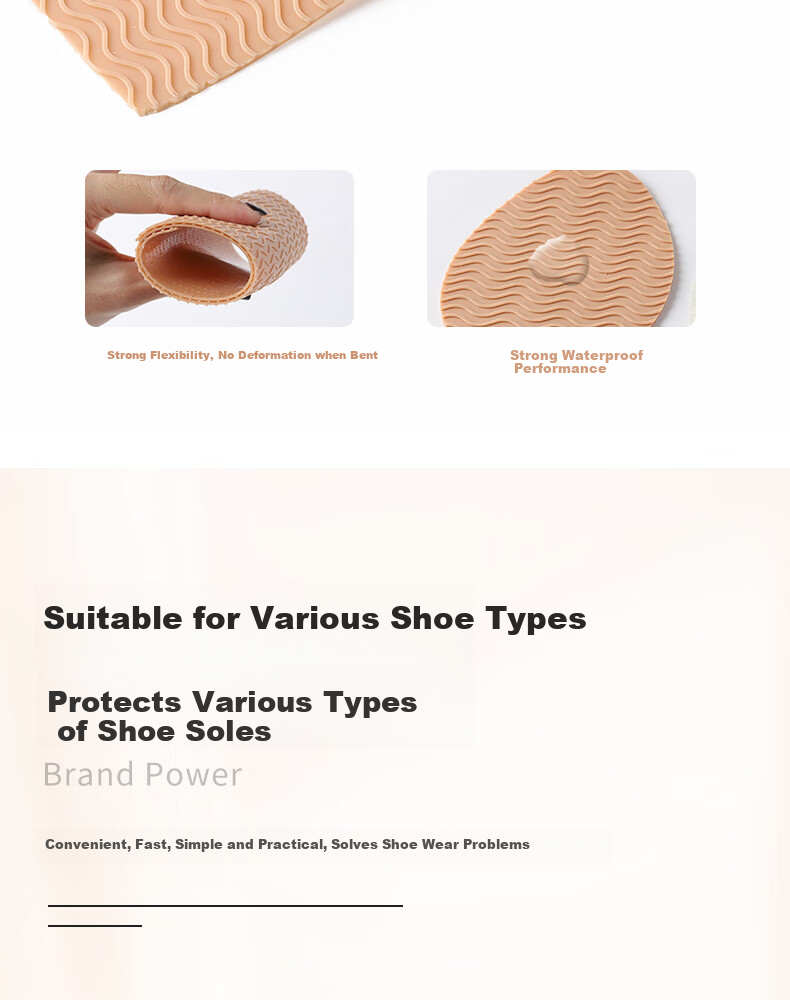 FOOTOPPO Leather Shoe Sole Anti-Slip Sticker, High Heel Shoe Sticker, Wear-Resistant Tool, Shoe Anti-Wear Sticker, Sole Leather Protective Film, Protective Patch 4