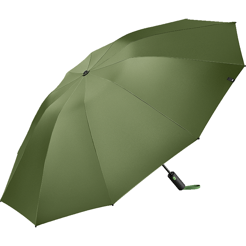 Beneunder Automatic Umbrella, Sun And Rain Umbrella, Tri-Fold Windproof Reinforced Folding Umbrella with 10 Ribs, Forest Gree