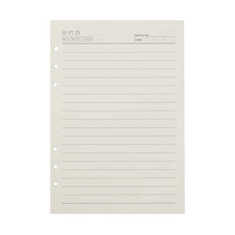 Xutong A5 Lined Loose-Leaf Refill Paper Notebook, 100 Sheets 200 Pages, Suitable for 6-Ring Binders, Thick Replacement Pages for Note-Taking And Meeting Minutes