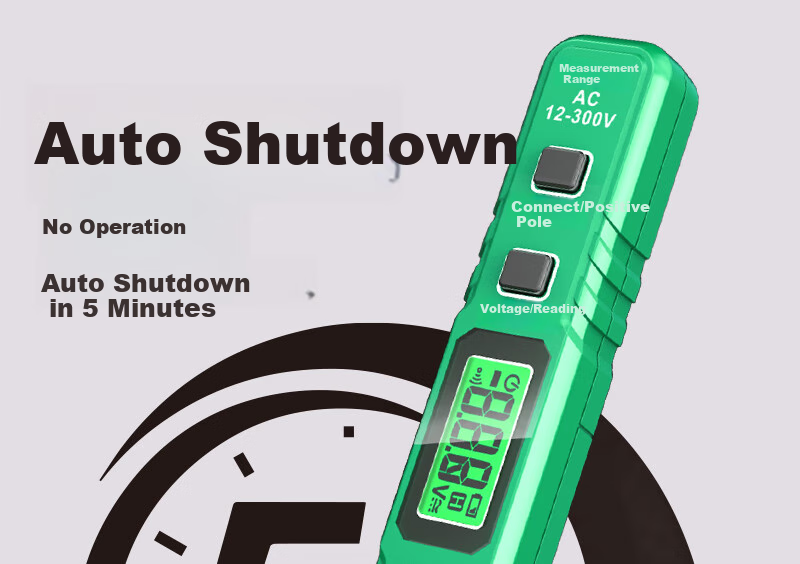 LAOA Digital Display Voltage Tester, Smart Test Pen with Replaceable Heads, Eleven-Character Voltage Tester LA824300 16
