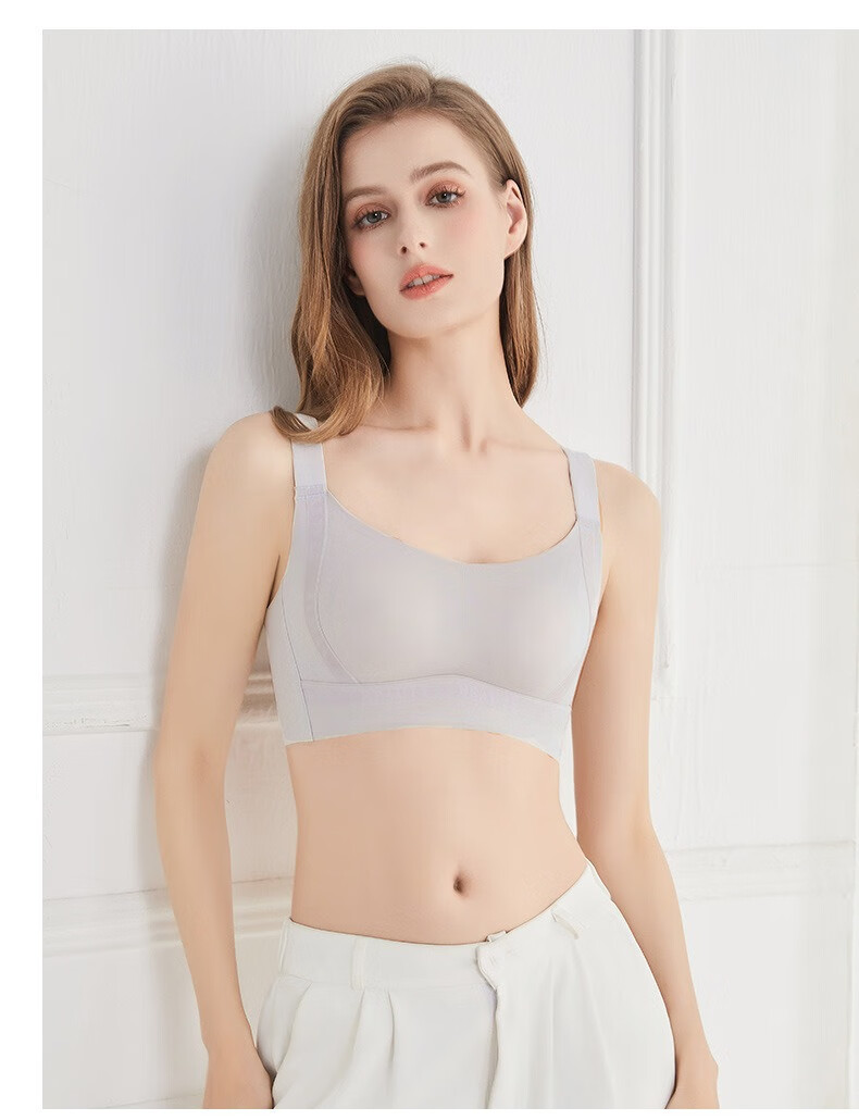 LangSha Ultra-Thin Summer Bra for Women Large Bust Minimizing Anti-Sagging Seamless Slimming Side Support Breathable Bra 17