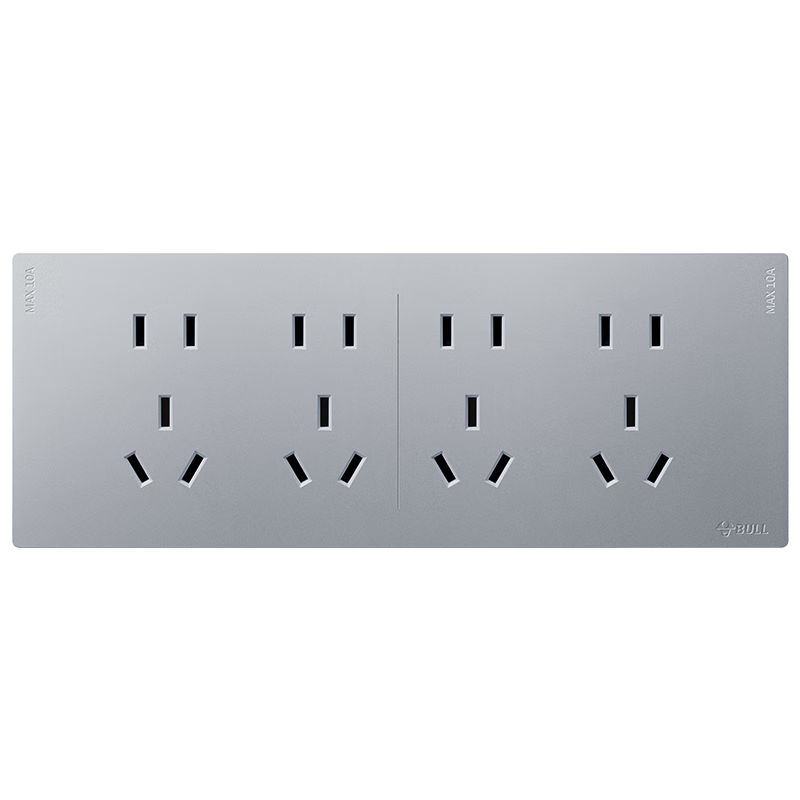BULL Ultra-Thin Multifunctional 118-Type Switch Socket 20-Hole Panel G60Z456 Moonlight Gray