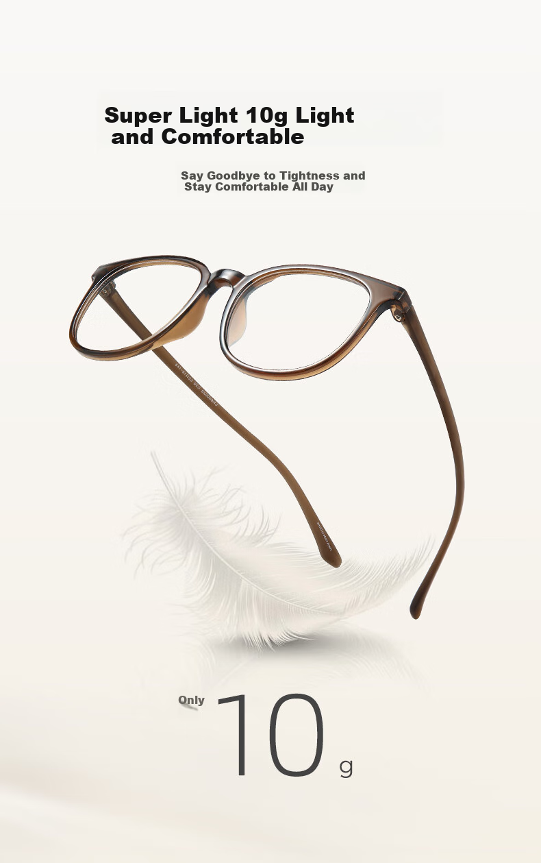 ZEISS Ultra-Light Large Frame Glasses for Women, Bare-Faced Ice American Style, Can Be Fitted with Prescription Lenses for Myopia, Anti-Blue Light Radiation And Eye Strain Protectio 8
