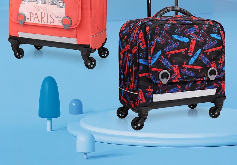 DELSEY Large Capacity Backpack for Men And Women, Ergonomic Spine Protection, Suitable for Grades 1-3 Elementary School Students And Children, with Trolley Handle 2