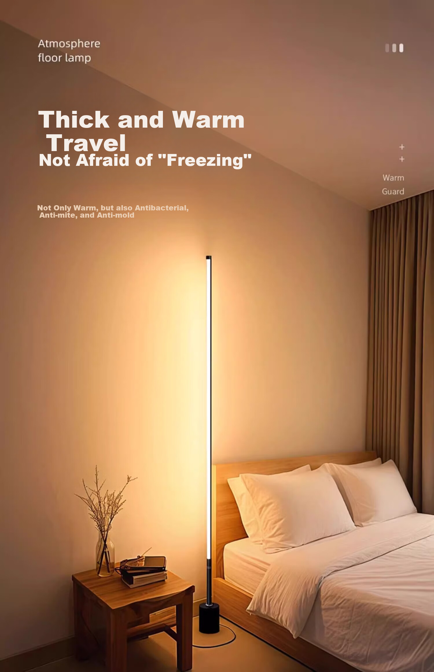ONEFIRE Floor Lamp, Bedside Lamp, Table Lamp, Small Night Light, Bedroom Ambiance Lamp, Eye Protection Lamp, Living Room Reading Lamp, Baby Feeding Lamp, Sleep Lamp, High-End 3