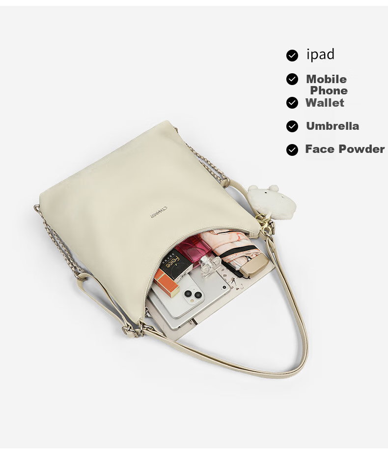 C.BANNER Leather Handbag for Women, Shoulder Bag, Crossbody Bag, Light Luxury Underarm Bag, Brand Birthday Gift for Girlfriend on May 20 3