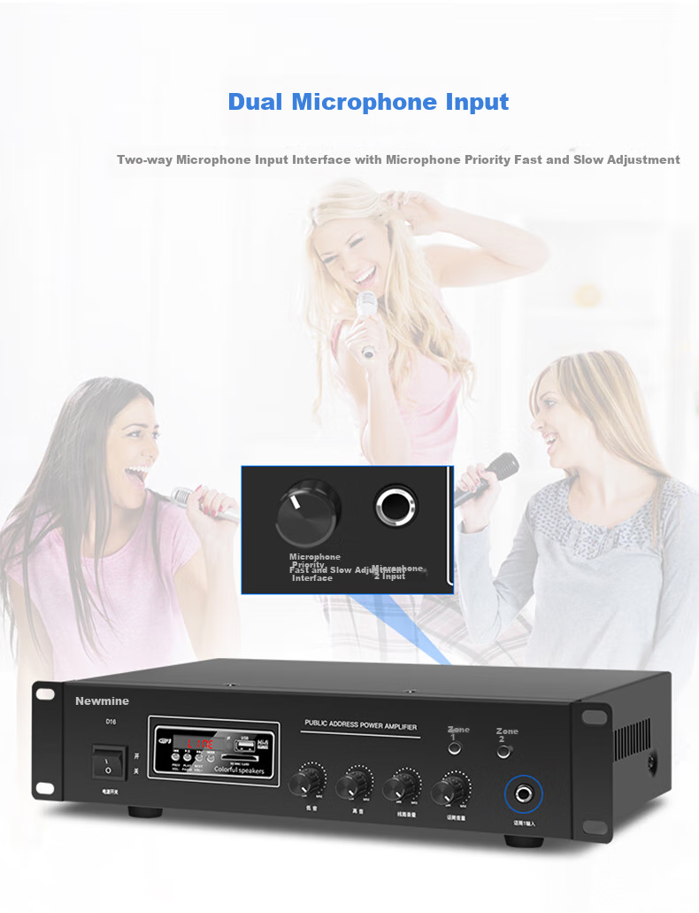 Newmine D168 Constant Voltage Ceiling Speaker Sound System Set, Suspended Ceiling Background Music Public Address Amplifier Speaker System (6-Inch One-To) 4
