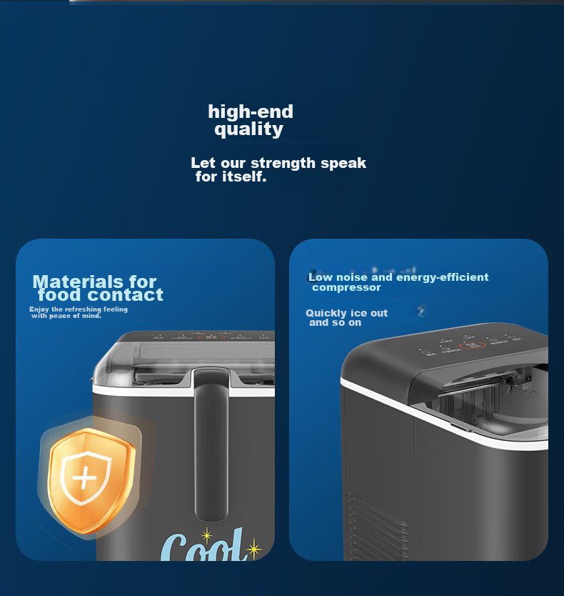 SUPOR Ice Maker for Home, Compact Cube Machine, Mini Office Dorm Three Ice Making Modes, Bullet Ice, Rapid Ice Production, Self-Cleaning SW-ZB12T001 21