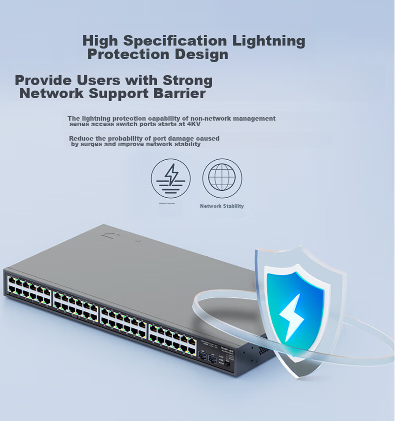 Ruijie 8-Port Gigabit PoE Switch RG-ES110GD V2, 110W POE Power, Unmanaged Access, Metal Shell, Enterprise Office Monitoring Project Switch 5
