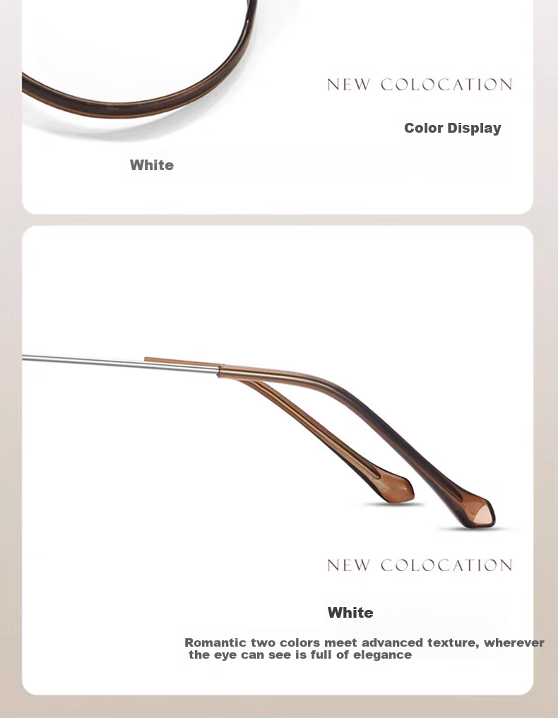 LOHO Lightweight Glasses for Women, Myopia Eyeglass Frames, Prescription Available, Blue Light Blocking, Slimming Effect for Large Faces, LH099014 13
