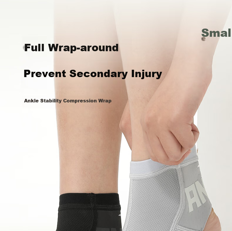 ANTA Ankle Brace, Foot Support, Prevents Sprains And Twists, Post-Injury Fixation, Supports Basketball Sports Ligament Injuries, Lightweight, Gray, Size L 2