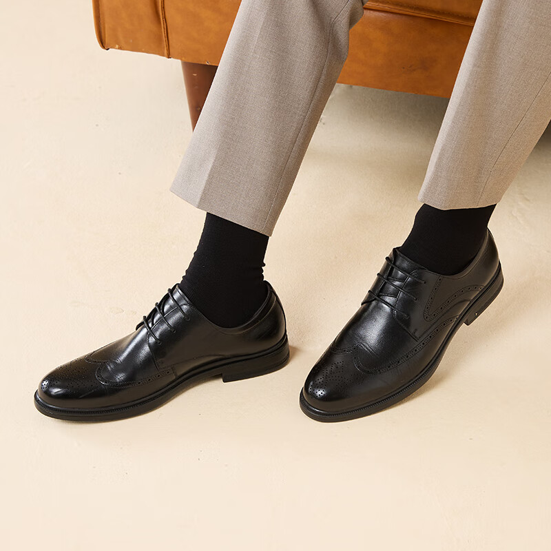 Basto Commuter Business Leather Shoes, Comfortable Cowhide Men's Formal Shoes, Wedding Shoes, 25002AM5