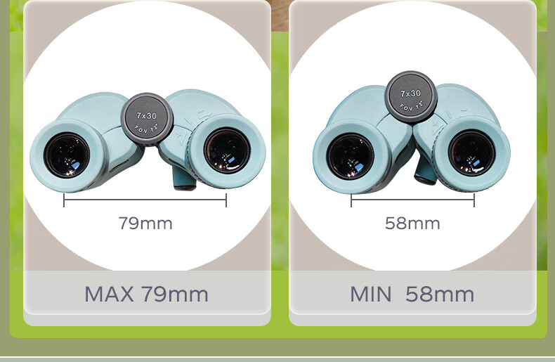 BOSMA Yingcai 7x30 Compact Binoculars Micro Distance Outdoor Travel Birdwatching Theater Museum Performance (Vibrant Orange) 2