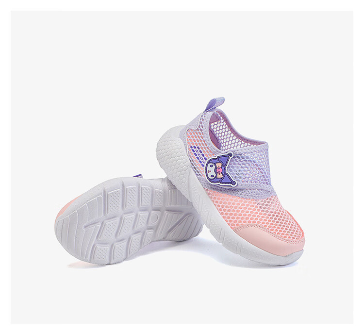Hello Kitty Girls' Sports Shoes Summer Breathable Mesh Cute Kuromi Lightweight Casual White Sneakers for Kids 15