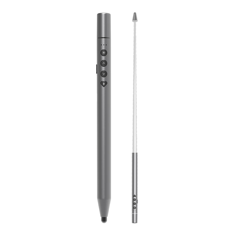 Noomya S6 Smart Ai Voice Retractable Teaching Pointer with Amplifier, Page-Turning Pen, Microphone, Multifunctional for Teachers, Focused Magnification Laser Pointer, Hiwo All-In Machine Whiteboard Writing And Screen Clearing