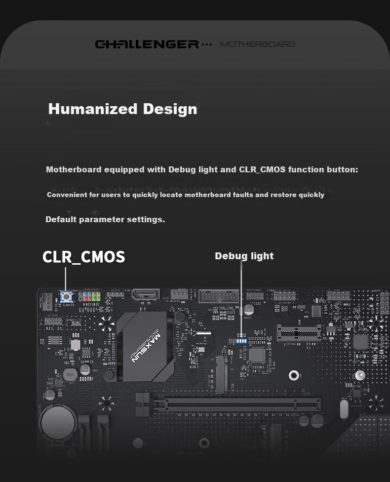 MAXSUN MS-Challenger B760M D5 Motherboard for Gaming, Supports DDR5 CPU 12600KF/13400F/14600KF (Intel B760/LGA 1700) 8
