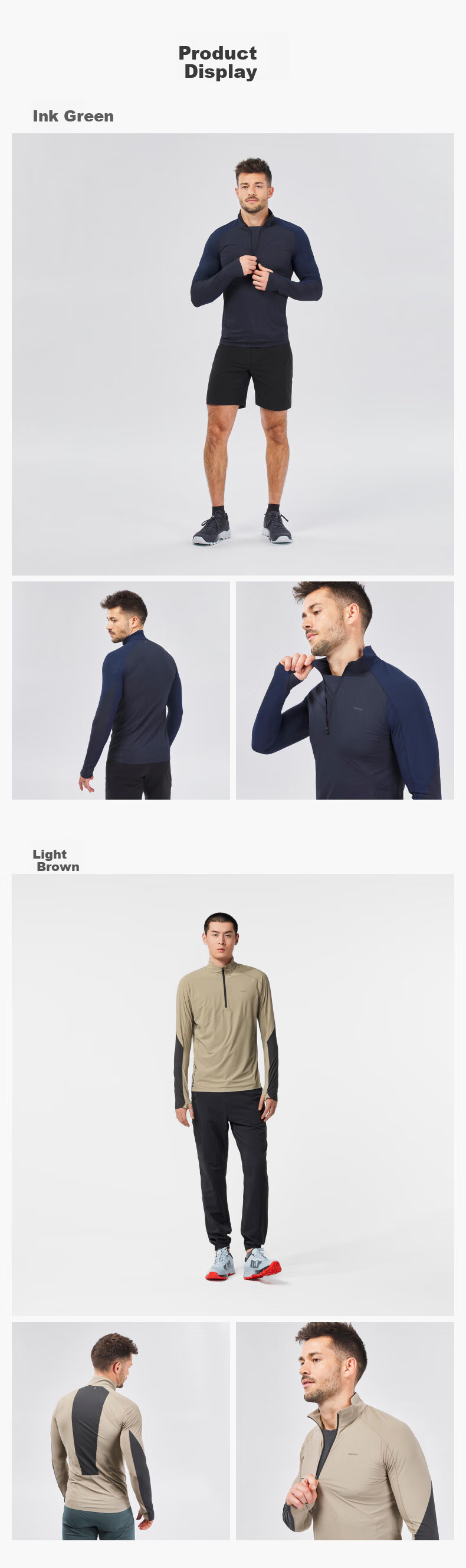 DECATHLON Quick-Dry Long Sleeve T-Shirt, Moisture-Wicking, Fast-Drying, Navy Blue - Men's S - 4313138 7