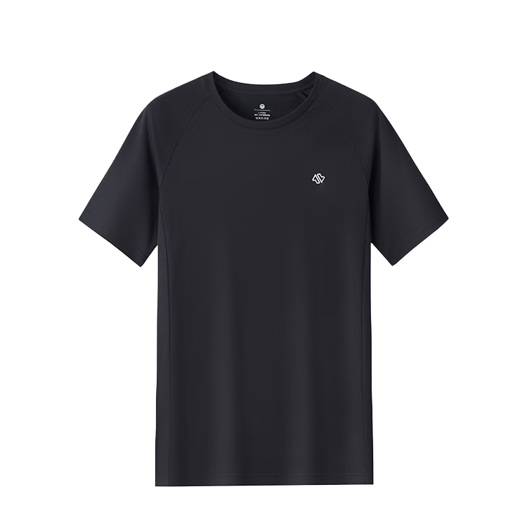 JD Original Summer Men's Running Series Sports Short-Sleeve Sweat-Wicking Breathable T-Shirt Fitness Gift, Black