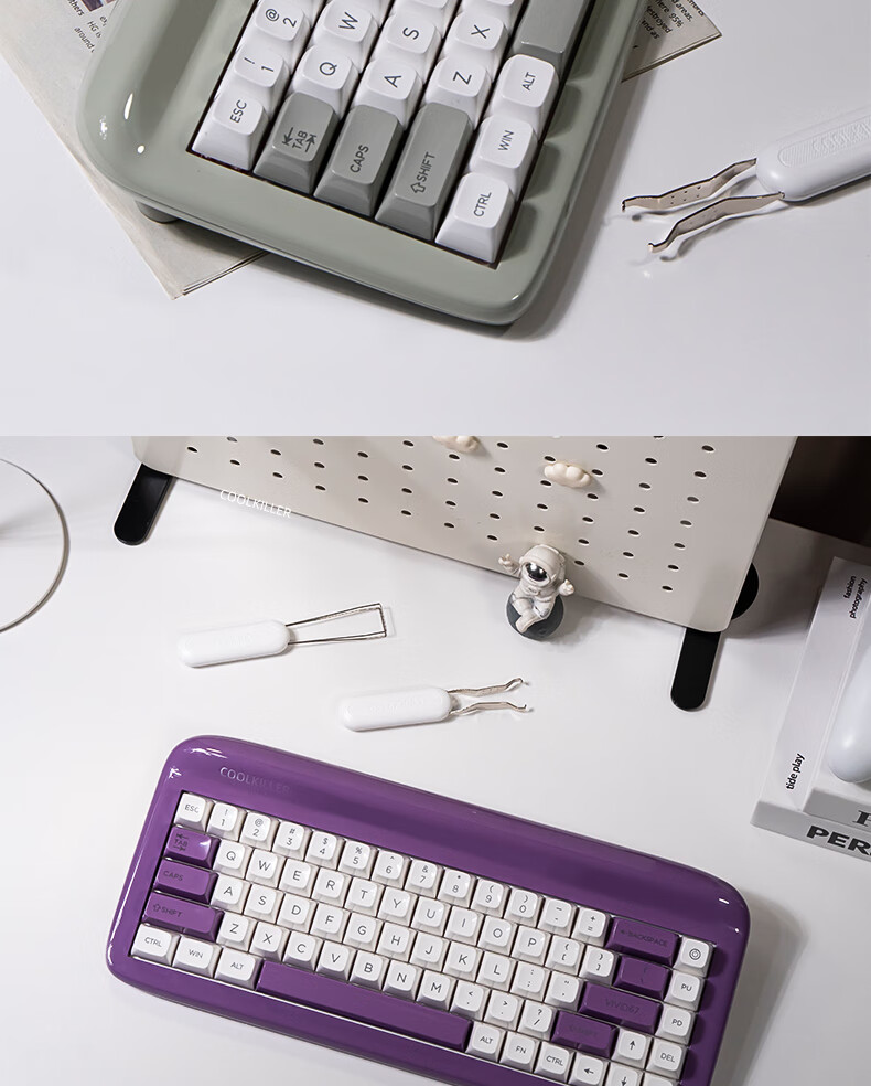 CoolKiller VIVID67 Custom Mechanical Keyboard, Aluminum Block, Wireless Bluetooth Tri-Mode Gaming Keyboard, Gift for Girlfriend, Candy Pink 28