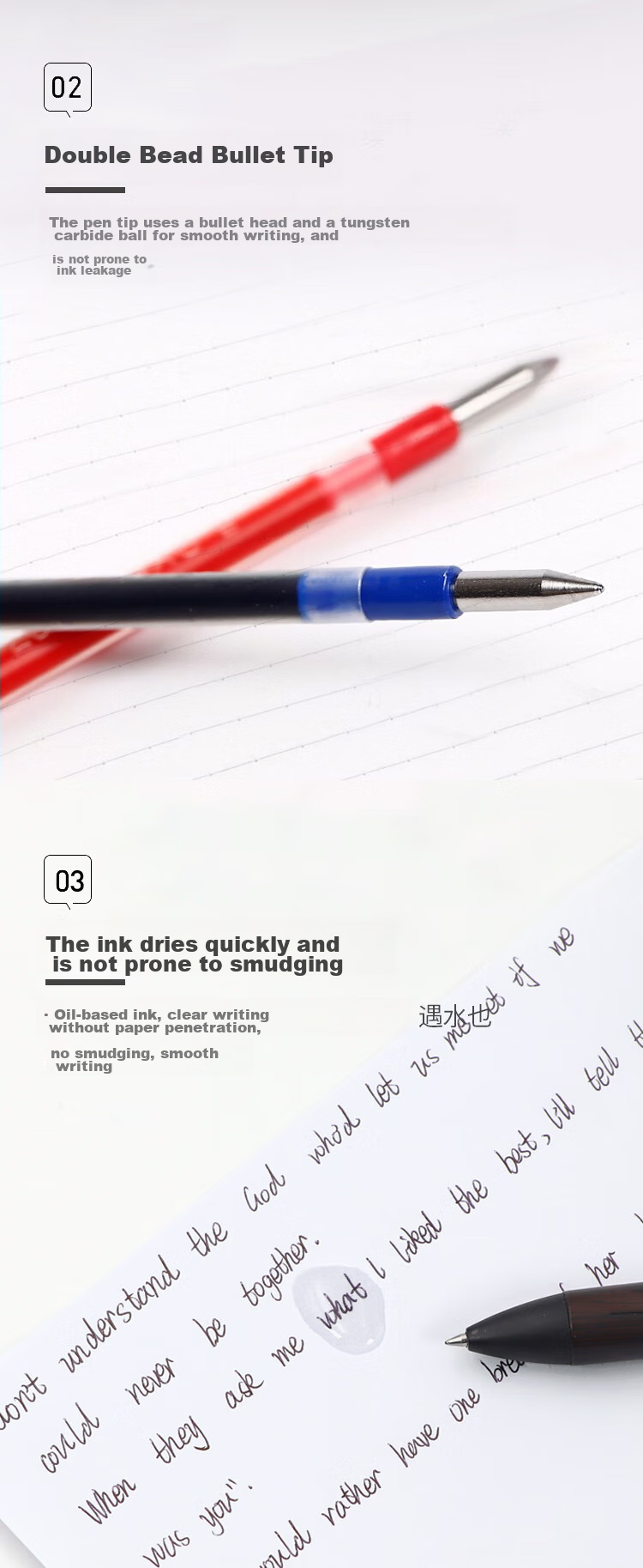 Uni Mitsubishi Jetstream Series SXR-80 Multifunctional Medium Oil Pen Refill, Ballpoint Pen Refill 0.7mm, Black, Pack of 10 3
