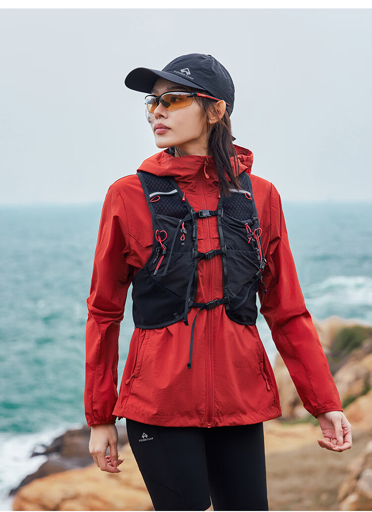 Pioneer Camp Zhuque Sun Protection Jacket for Women, Summer Outdoor Breathable UV-Resistant Hooded Original Yarn Sun Protection Clothing, Lightweight Outer Coat 14