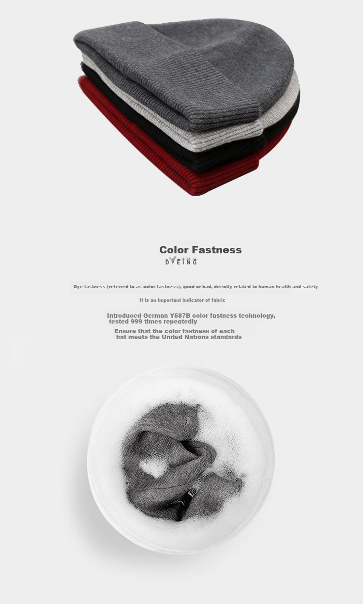 TUCANO [Double-Layer Thickened] Pure Wool Men's Hat, Winter Knitted Cap, Woolen Hat, Cold-Proof And Warm Hat for Winter 3