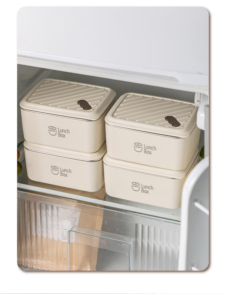 Guangyi 304 Stainless Steel Insulated Lunch Box for Office Workers And Students, Large Capacity Bento Box with 4 Compartments + Insulated Bag GY7289 7