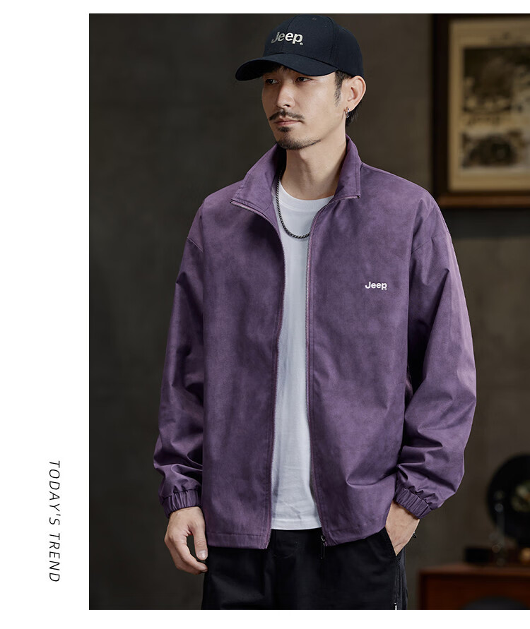 JEEP Waterproof Men's Jacket, 2026 Spring And Autumn New Trendy Versatile Outerwear, Lapel Collar Motorcycle Jacket for Me 11