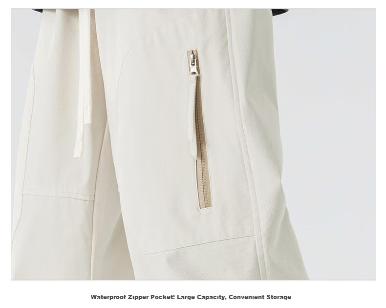 Dingfengbaoluo American-Style Functional Cargo Pants for Men, Summer Versatile Loose-Fit Trendy Outdoor Hiking Casual Trousers DFK35 Apricot Color 2XL 22