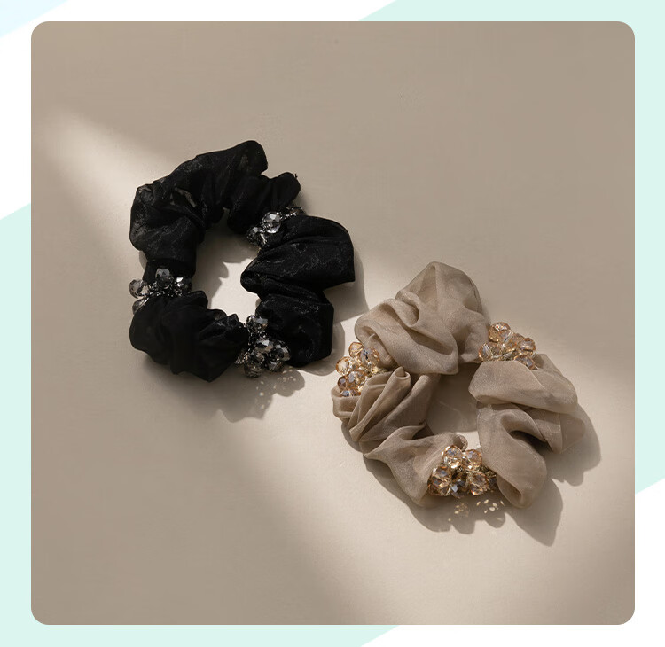 CHIMERA 2-Piece Hair Ties, Scrunchies, Hair Bands, Bun Holders, High-End Hair Accessories for Women, Mid-Autumn Festival Gift 5