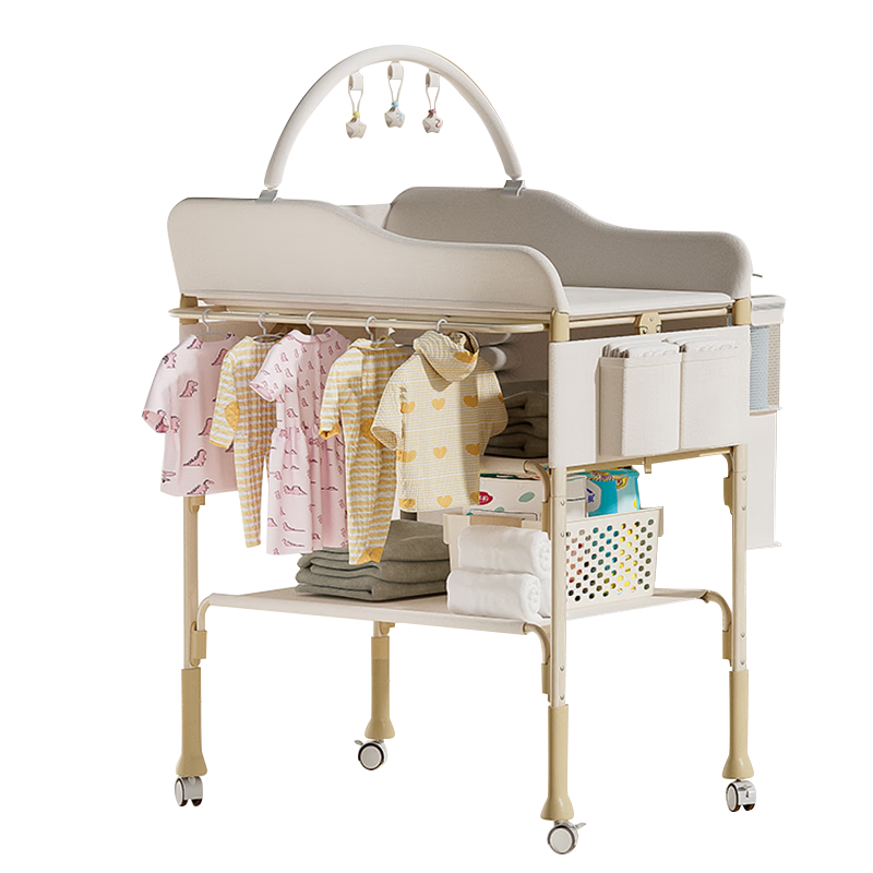 ANGI BABY Diaper Changing Table Multifunctional Foldable Baby Care Station Newborn Bathing Crib