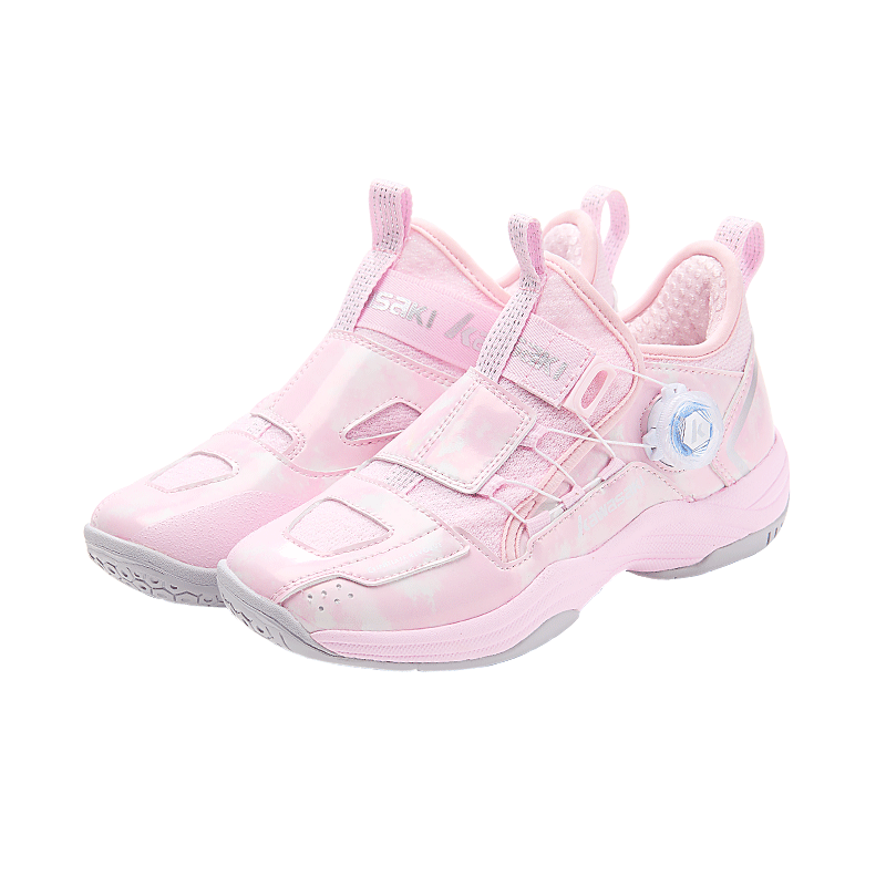 KAWASAKI Children's Badminton Shoes Chuanyue 2.0 Wear-Resistant Unisex Sports Shoes B4412 Cherry Blossom Pink Size 33