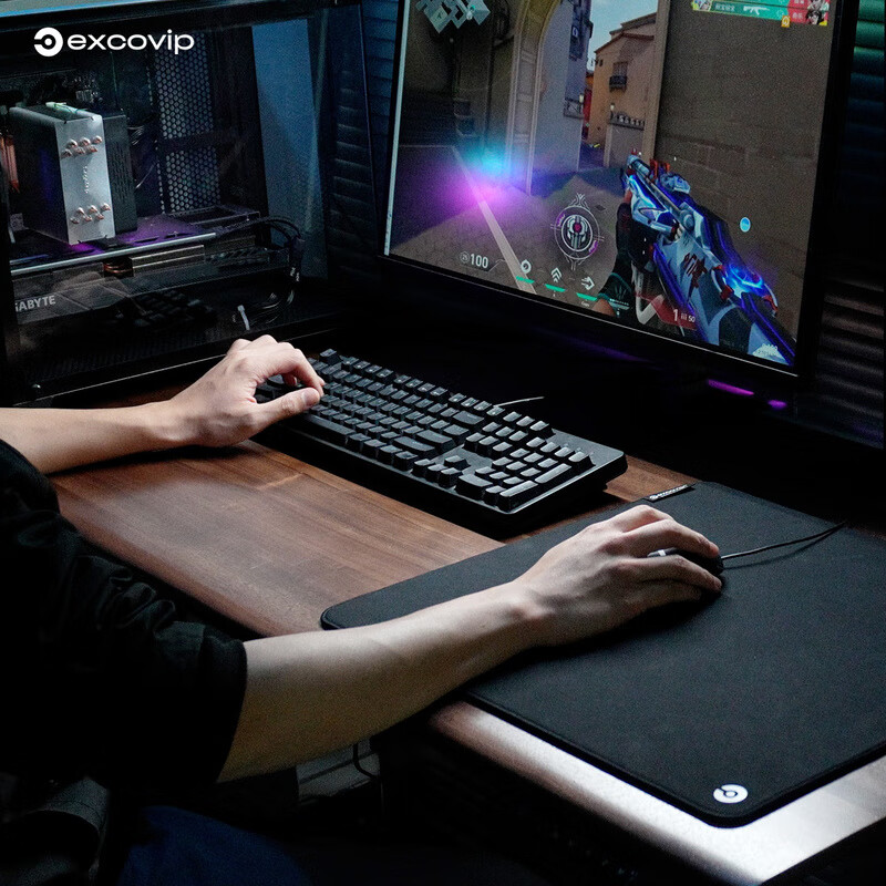 EXCO Mouse Pad, Ultra-Soft, E-Sports FPS Smooth Surface, 450*400*4mm, Solid Color, Professional Gaming, Large And Small Sizes Available, Computer Desk Pad with Locked Edges, 0339 4