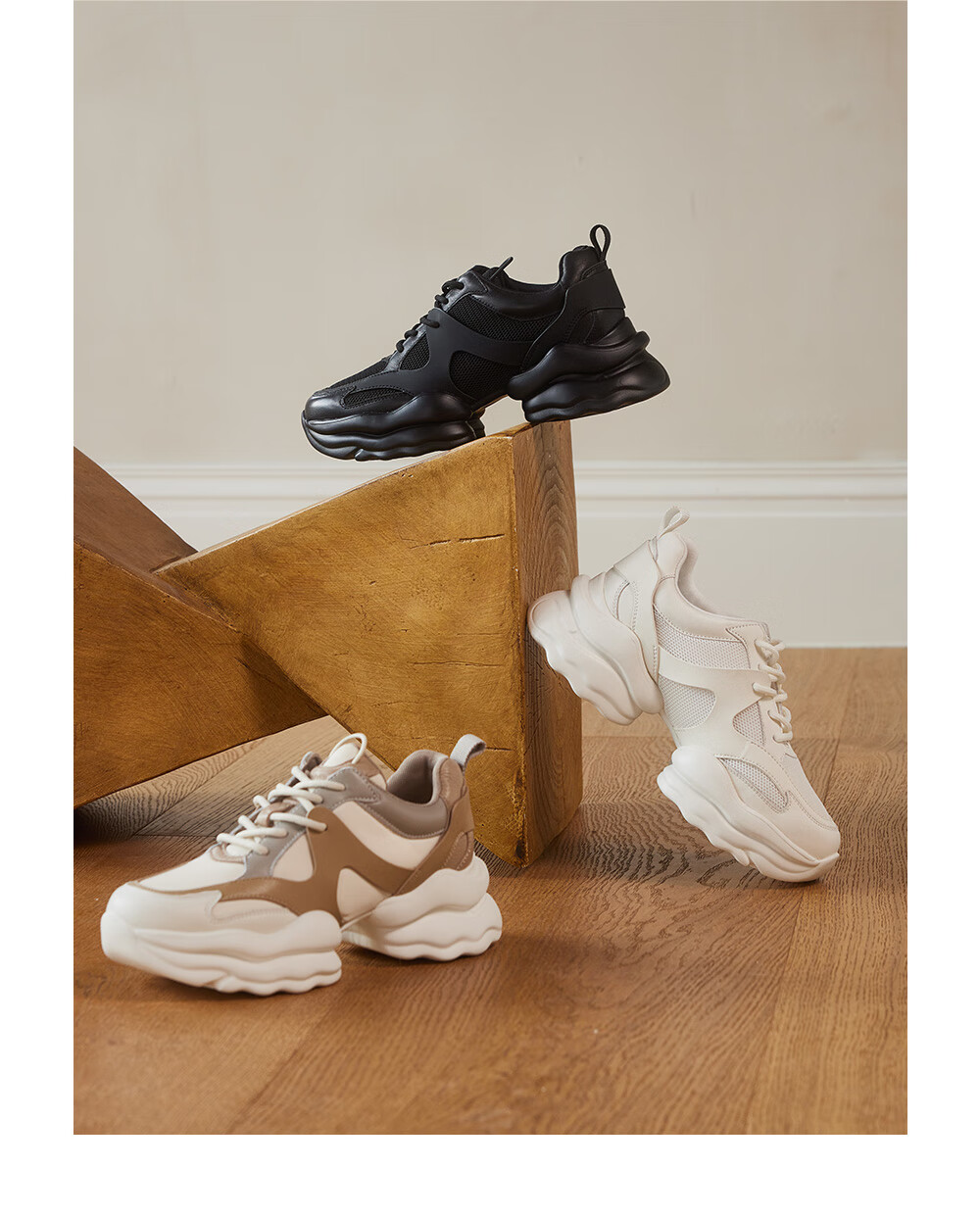 73Hours Celebrity-Inspired Women's Shoes, Yeyi Milk Jelly New Thick-Soled Heightening Sports Casual Dad Shoes for Wome 15