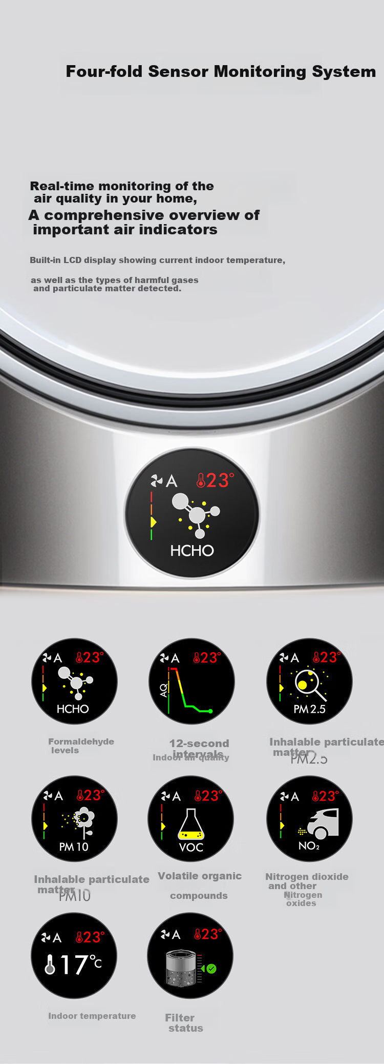 DYSON PH05 Air Humidifying And Purifying Fan, Air Purifier with Virus Filtration, Moisturizing without Mist, Removes Formaldehyde And PM2.5, Pet-Friendly Certified, Platinum Color 14