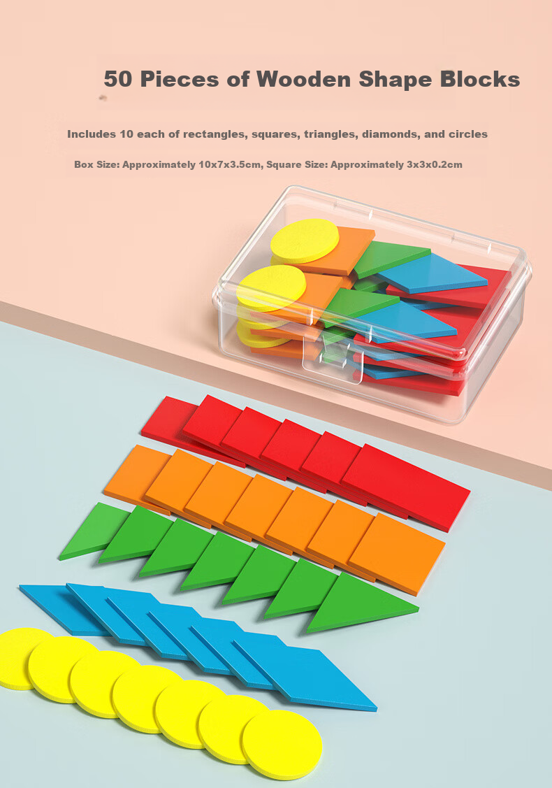 QZMTOY Elementary School Math Teaching Aid Set for Grades 2 And 7, First Semester, Includes Geometric Shapes, Tangram, Small Ruler, And Abacus 5