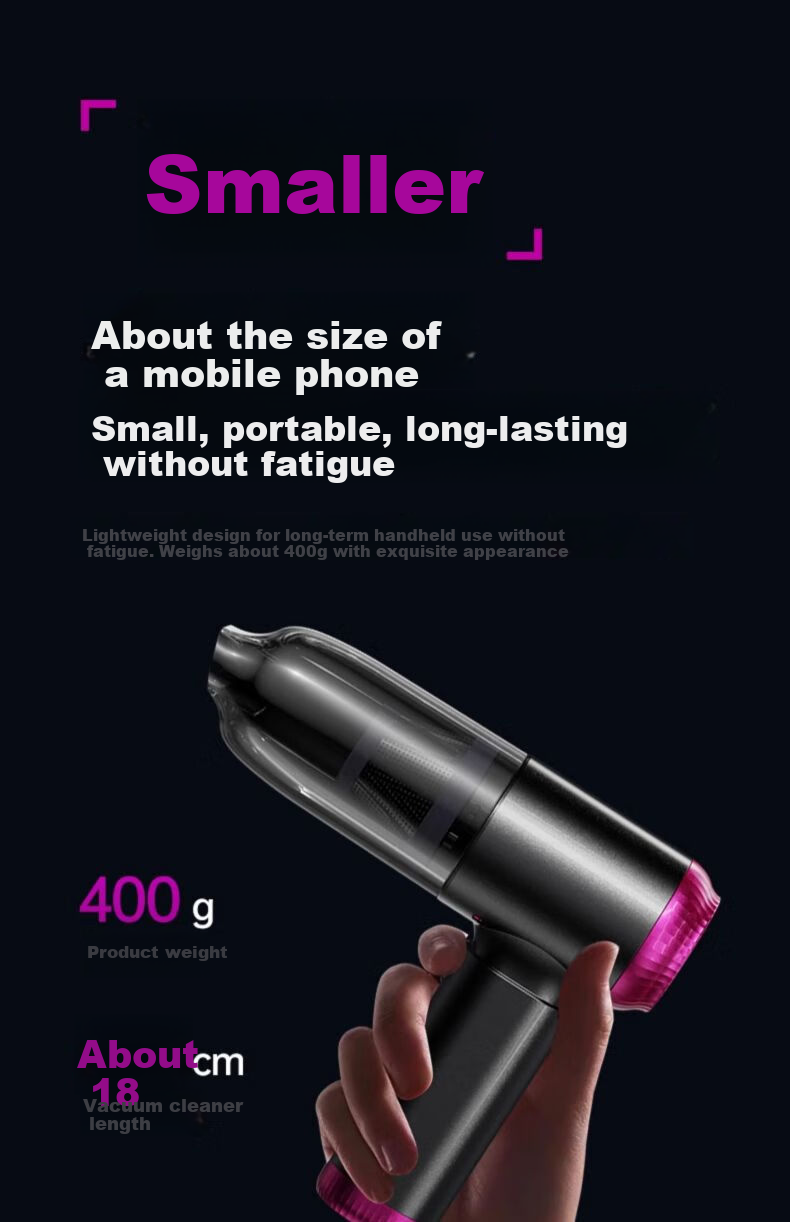 REWONDER [Top-Selling Online], Car Vacuum Cleaner with Strong Suction, Cordless Handheld Vacuum, Dual-Use for Home And Car, Long Battery Life, Outdoor Suction And Blowing, Multi-Functional, Suitable for Li Auto I9 21
