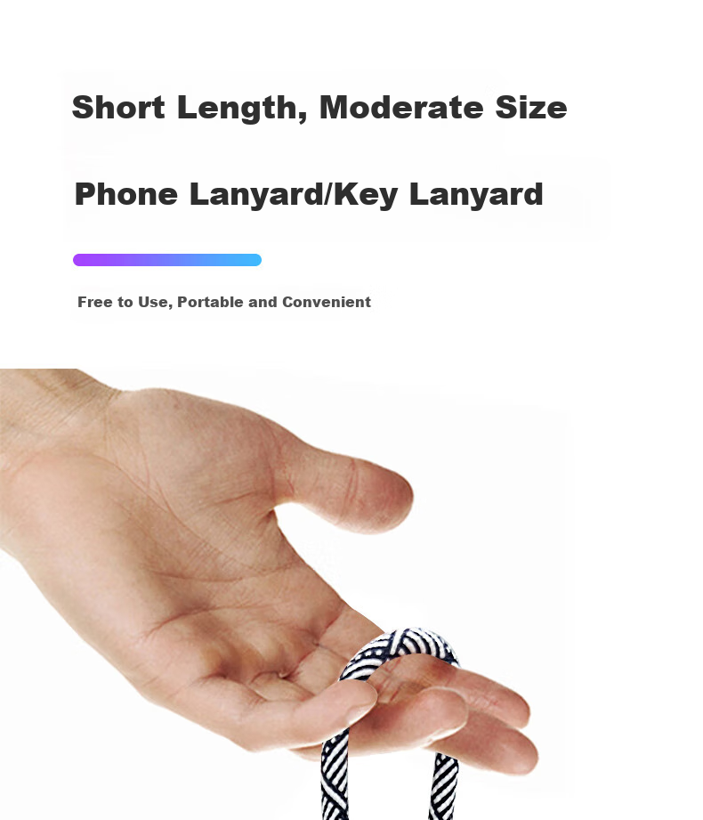 ALittleFlower Phone Lanyard, Neck Strap, Crossbody Strap, Thickened Accessory Case, Outdoor Anti-Theft Cord, Sports Travel Camera Phone Chain, Suitable for Huawei Mate 80/X7 Series, Zebra White Long 2