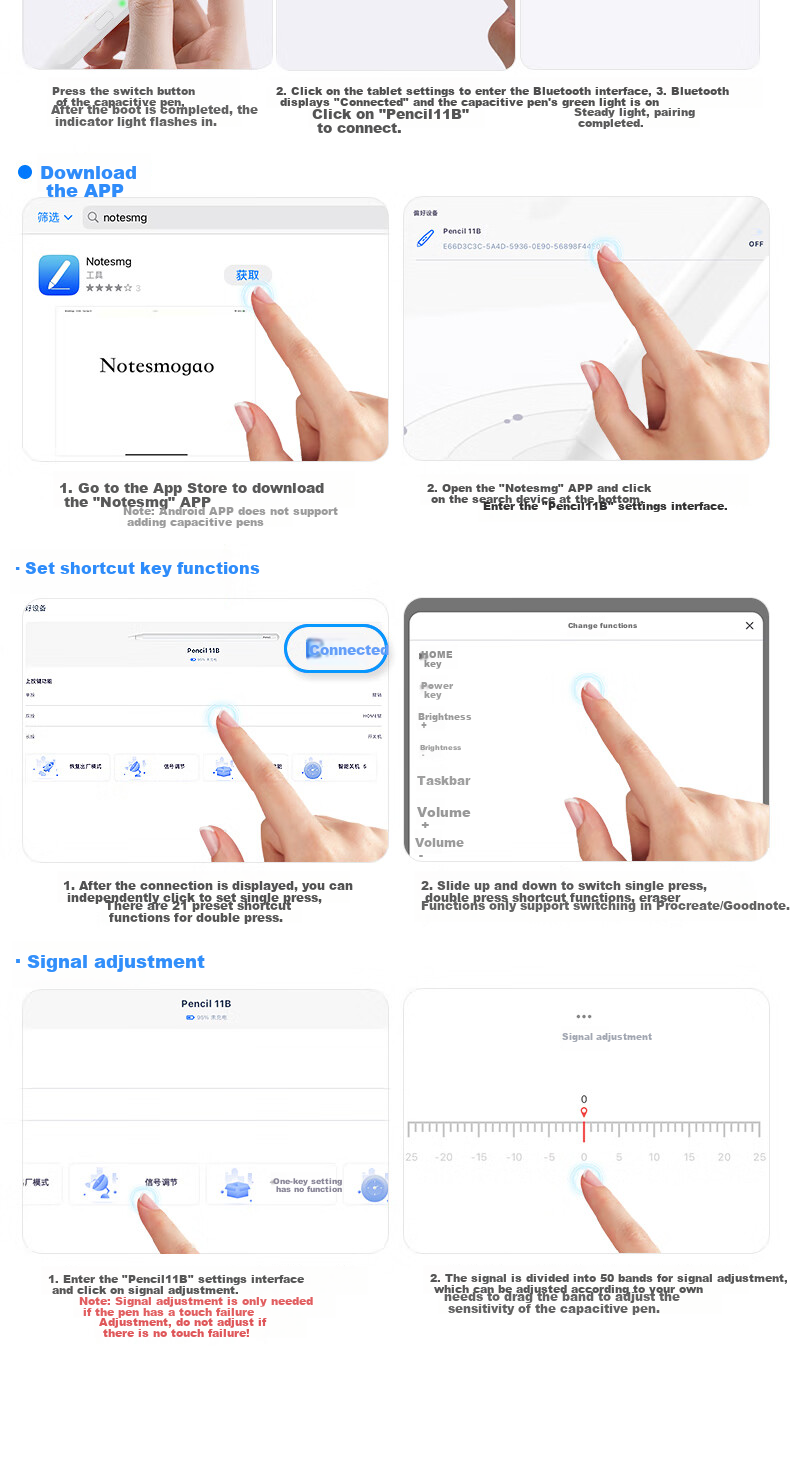 MUSTTRUE Capacitive Stylus for IPad, Compatible with Apple Pencil 2nd Generation And 2020 IPad 11/Air 8/7/Pro/Mini Tablet Touch Writing Pen [Quick Function] 12