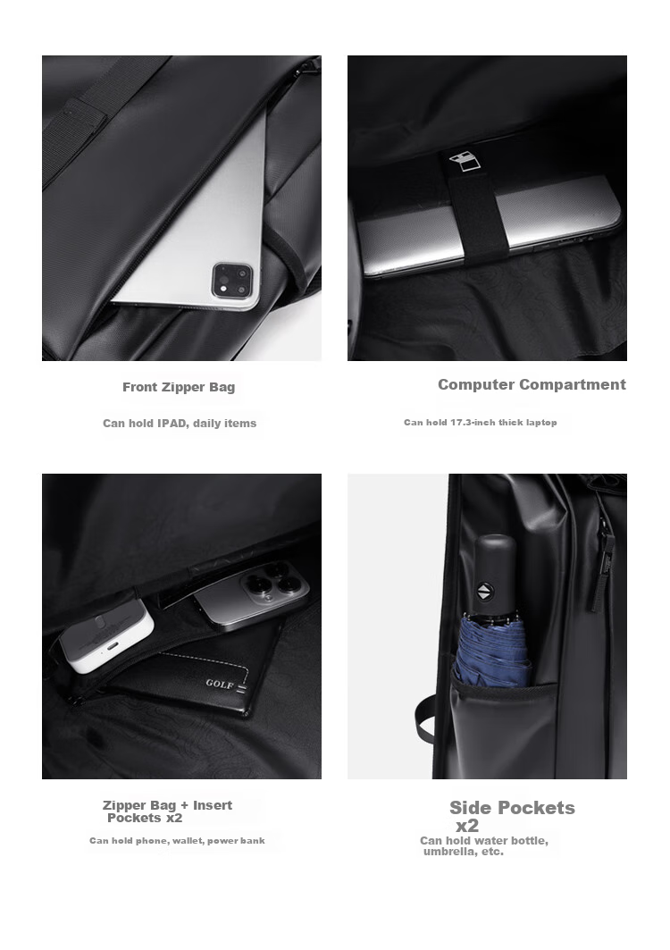 GOLF Backpack for Men And Women, Travel Backpack, Student Schoolbag, 16/17.3-Inch Laptop Bag, Functional Sports Backpack 4