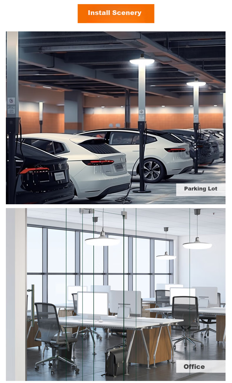 Manguang UFO Light, Triple-Protected LED Bulb, Energy-Saving, High-Power, Super Bright, Workshop Parking Lot Corridor Lighting, E27 Screw Base Spiral 10
