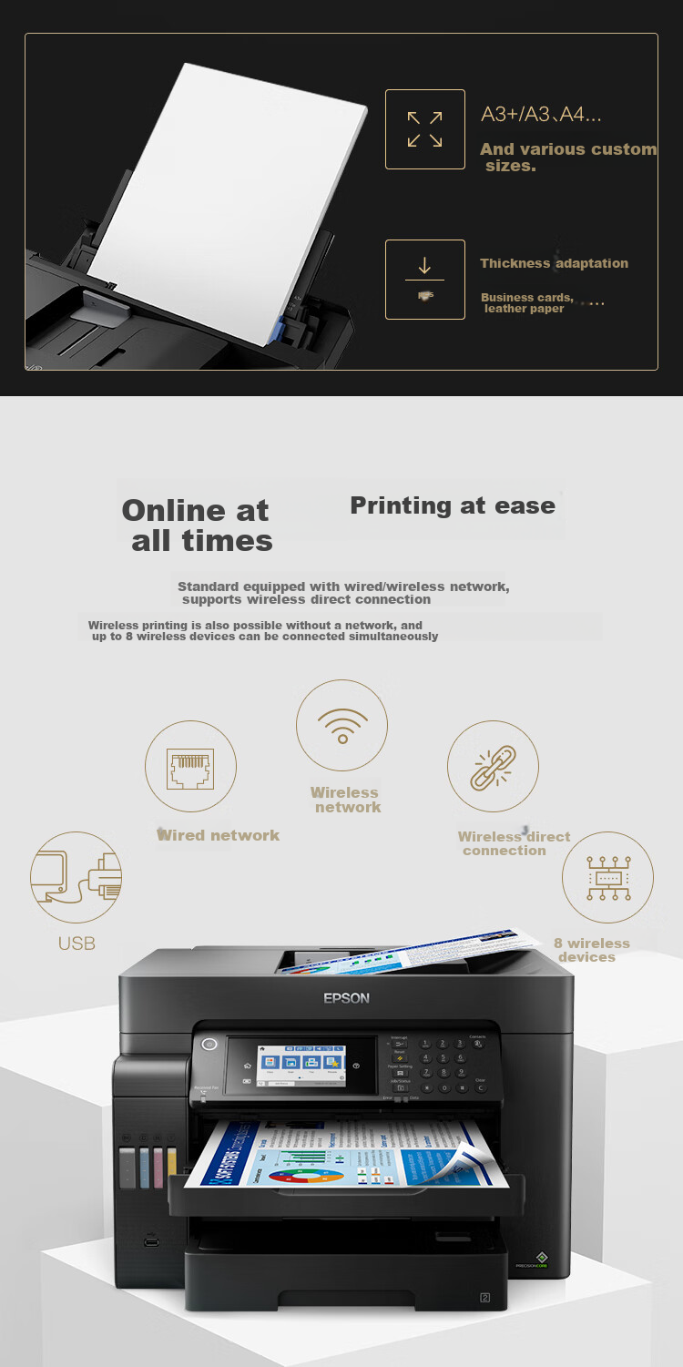 Epson L15158 A3+ Color Ink Tank Digital Multifunction Machine Wired/wireless WIFI (Print, Copy, Scan, Fax) 6