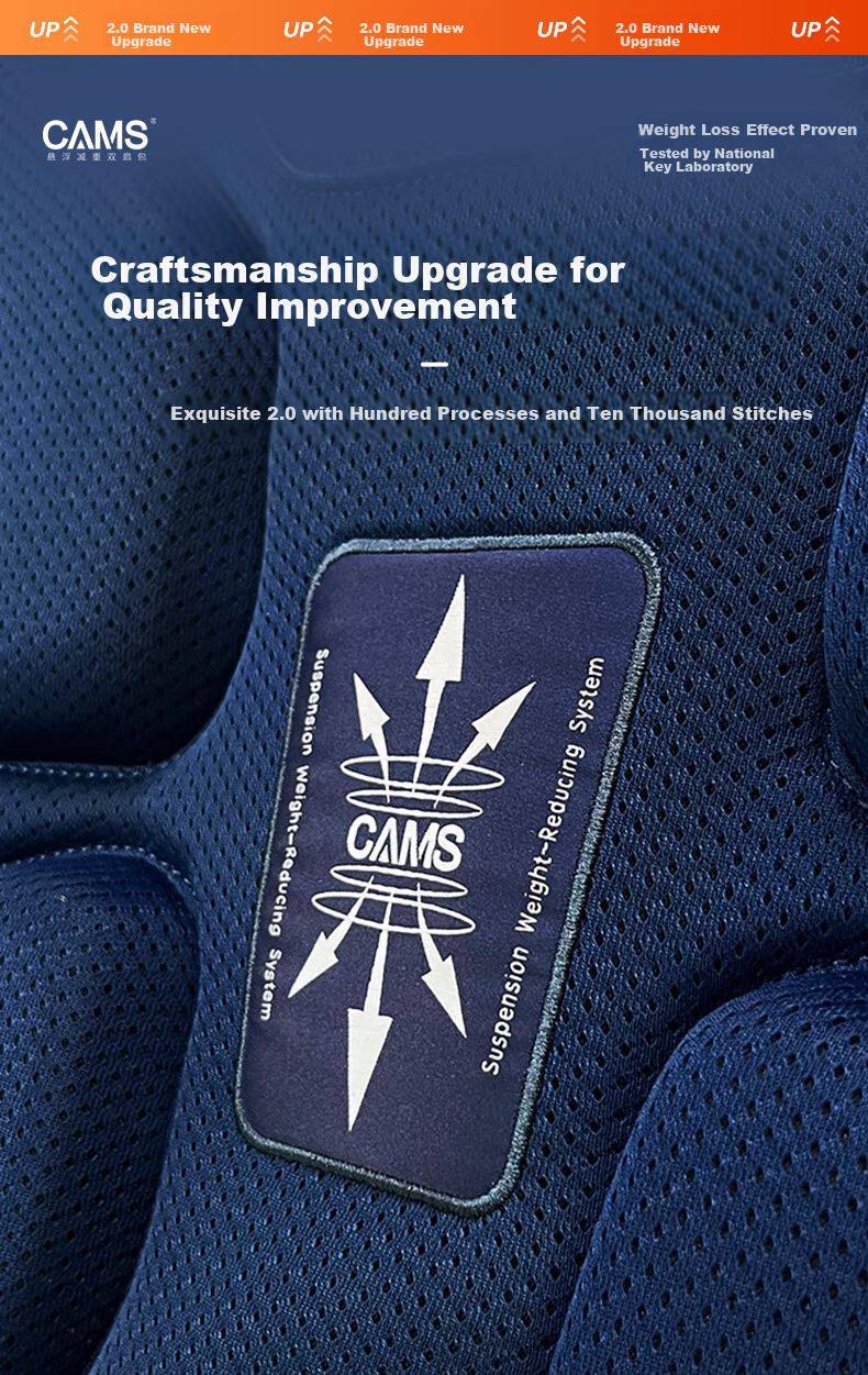 CAMS 2.0 Cloud-Feel Suspended Weight Reduction Backpack for Middle And High School Students, Large Capacity Lightweight Spine-Protecting Shoulder Bag for Men And Women S09602 4