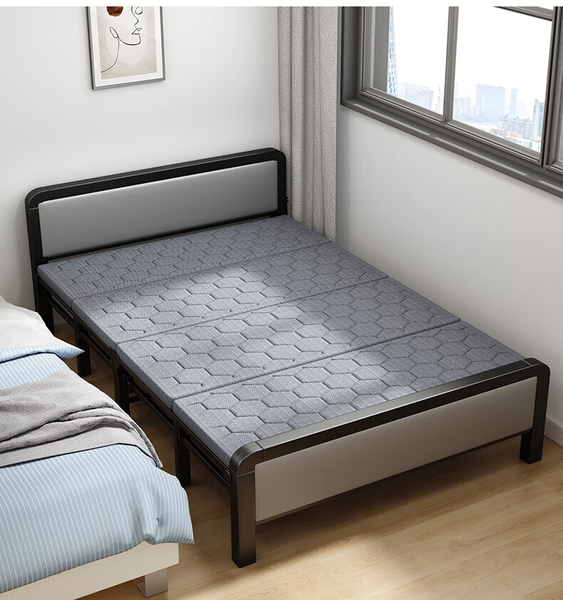 Chibailun (No Installation Required) Folding Bed, Single Nap Bed for Office, Home Care Bed, Camping Bed, Hard Board Bed 2