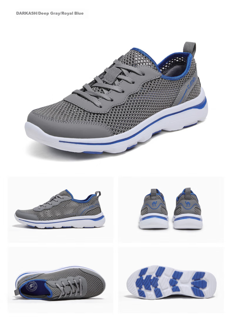 CAMEL Summer Mesh Breathable Lightweight Flexible Casual Walking Shoes for Men Father's Day G16M739038 Gray Size 42 7